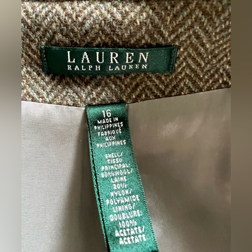 Vintage Lauren Ralph Lauren Green Label Wool Jacket/Blazer Size 16 EUC - Picture 2 of 12
